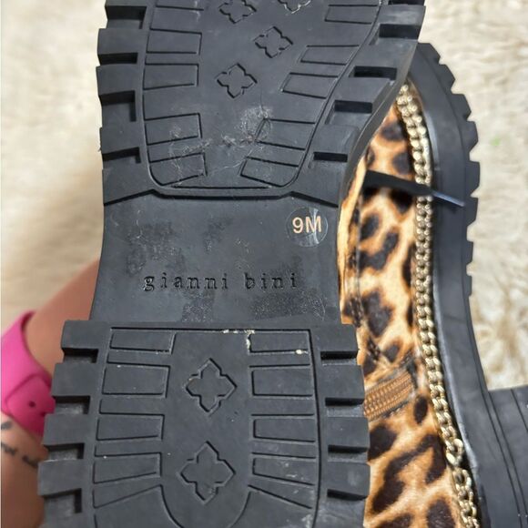 Gianni Bini Brown and Black Combat Moto Boots - Picture 5 of 6